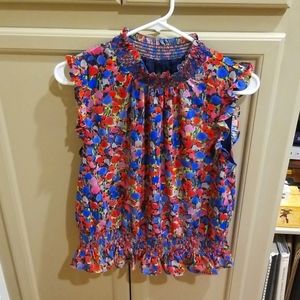JCrew Multicolor Sleeveless Blouse Size 6 NWT - Super Cute